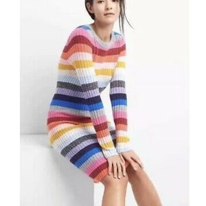 Gap Crazy Stripe Ribbed Sweater dress